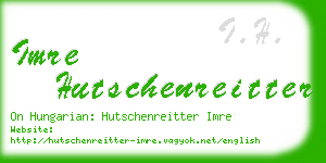 imre hutschenreitter business card